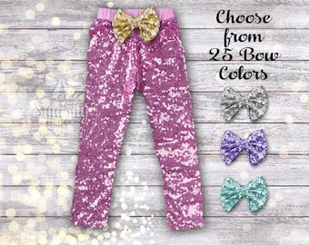 Pink Baby Pants Girl Pink Leggings Baby Girl Pants Pink Leggings Pink Sparkle Pants Pink Sequin Pants Girl Clothes Birthday Pants Newborn-6T