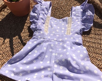 The Loretta in light purple polka dotted Easter