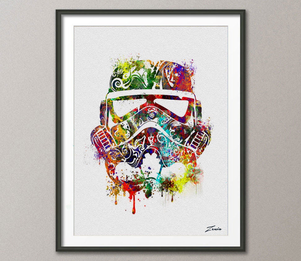 star wars poster Watercolor star wars painting illustration