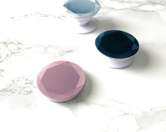 Diamond Pop Socket, Pink Black Blue Popsocket Accessories Custom Stand Rose Gold Pop Socket Ring Selfie Holder Phones Tablets iPhone Samsung