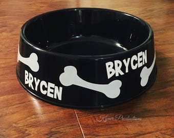 Personalized Dog Bone Bowls/Plastic Dog Bowls