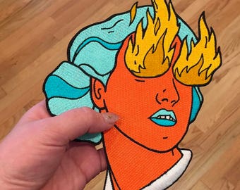 Fire Eye Girl Large BACK PATCH