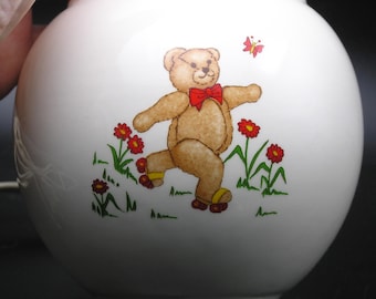 Mason's England Ironstone Child's Lamp, 3 Different Teddy Bear Scenes