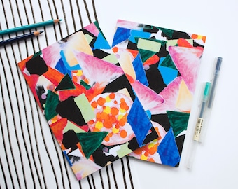 A5 notebook - Lined - Colourful pattern - Hand drawn