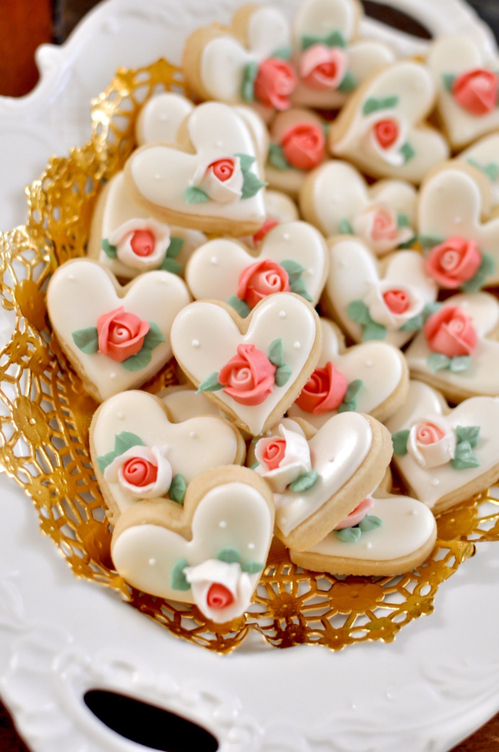 100 Pcs Mini Heart Cookie Favor Wedding Favors Bridal Showers