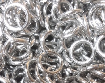 1000 Jump Rings 3/16 Inch ID 18g, 16g,14g AWG Bright Aluminum Chainmail
