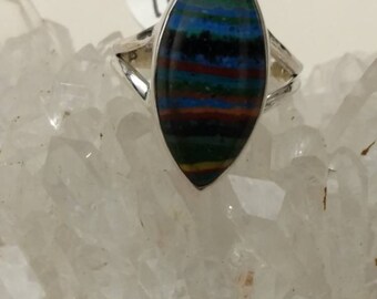 Rainbow Calsilica Party Ring Size 10