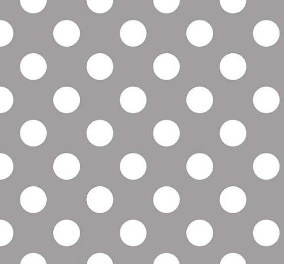 Grey with white polka dot FLANNEL fitted cot sheet