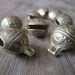 Medium Tibetan tiger bells - TWO brass Tibetan tiger bells for malas, jewellery designs, amulets, lucky Tibetan bells, tiger bells - 2 pcs.