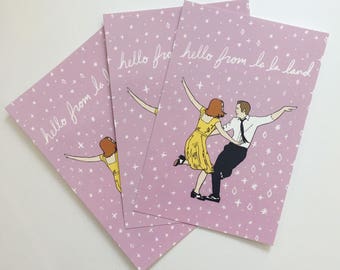 La La Land Los Angeles Postcard - Set of 3 LA California