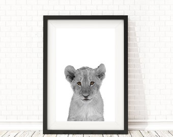 Lion print Safari animal prints PRINTABLE nursery art Lion