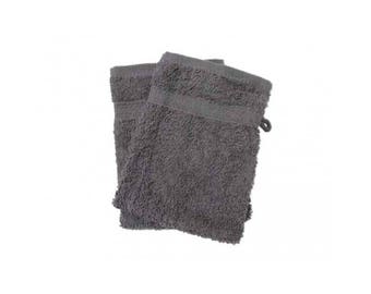Cotton washcloth towel slate grey