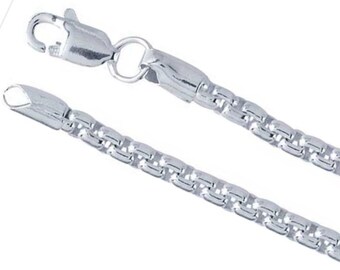 2.6 mm Sterling Silver Rounded Box Chain