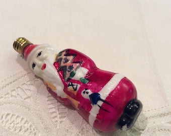 Vintage Figural Christmas Santa Clause Light Bulb