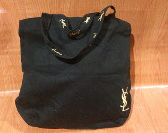Vintage YSL Totes Bags Vintage Yvest Saint Laurent Tote Bag Embroidered