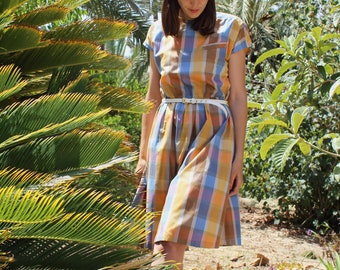 vintage Japanese plaid sundress