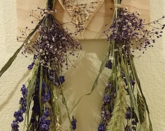 Dried Flowers Drying Rack Dried Valentine Gift Valentines Day Wall Flowers Dried Flowers Home Decor Birch Heart Rustic Decor Gift