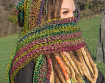 Forest pixie hooded scarf