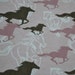 Horse Sketch Snuggle Flannel Fabric 1 yard Sewing Quilting crafts Children teens Kids in pink, brown, white