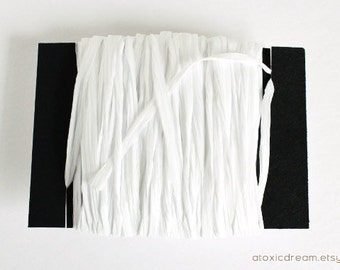 White Raffia Ribbon - 30/100 yards - 1/4 inch wide