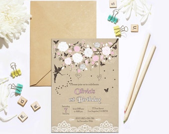 Fairy Birthday Invitation, Woodland Fairy Invitation, Enchanted Forest Fairy Invitation, Garden Fairy Party Invitation, Fairy Party Invite