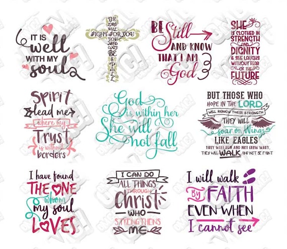 Download Bible Verse SVG Bundle Scripture Christian Quotes ...