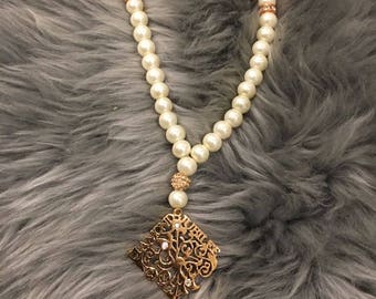 Diamond Jubilee Tasbih, Gold Diamond Jubilee Chuga Tasbih, 33 Bead Tasbih