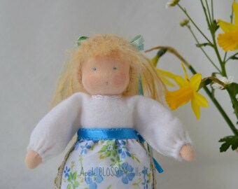 Small Waldorf doll. Handmade Waldorf doll for the nature table. Felt doll