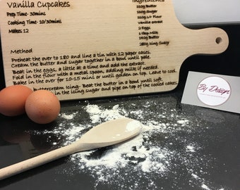Cupcake Recipe Chopping Board