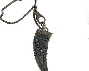 Labradorite And Diamond Necklace
