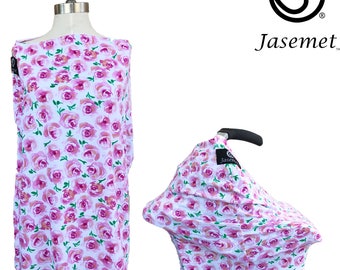 Nursing Cover Scarf, Breastfeeding Scarf, Nursing Poncho, Nursing Scarf, Breastfeeding Cover, Pink Rose, Jasemet Cover