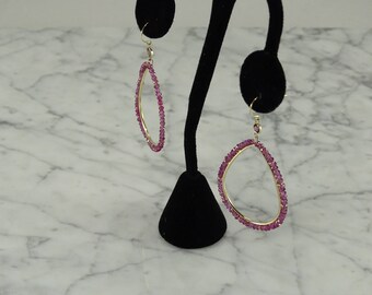 14K Garnet Earrings Yellow Gold (pierced)