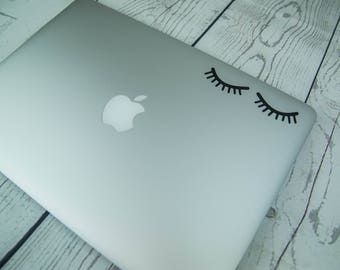 Eyelash Macbook Decal - Eyelash Decal - Eyelash Vinyl - Eyelash Sticker - Macbook Decal
