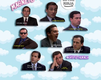 Michael Scott Quotes Fridge Magnet Set 8 ct 2 x 1.5" - The Office Tv - Office Michael - Office Tv Show - Michael Scott - Office Tv Gift