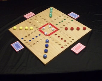 game board marbles cards aggravation