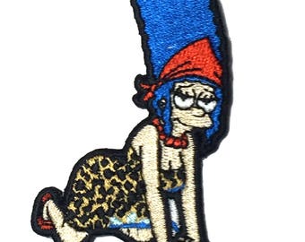 Black Marge Iron On Patch