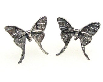 Tiny Luna Moth Stud Earrings