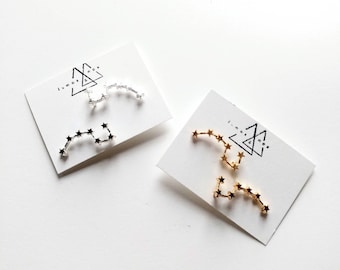 Big Dipper Constellation Ear Climber / zodiac / ursa minor / ursa major / astronomy / star earring / constellation / gift for her