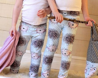 Legging Oursin et poisson bulle / Collaboration avec Mes Amis Imaginaires / Pour enfants de 3 ans à 10 ans / Imprimé par sublimation
