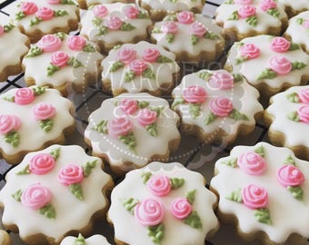 SWEET PETITES bite size roses sugar cookies ~ 3 dozen