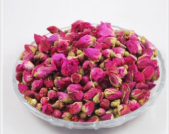 Organic Aromatic Pink Rose Buds 1 oz Pure or Blend with Other Fragrant flowers Tea or Green Tea/Red Tea PICK Your Ingredient