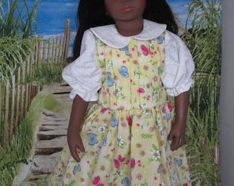 Spring Dress made to fit Maru and Friends Dolls, resized from Simplicity Pattern