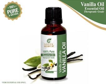 100% Pure Natural Vanilla Essential Oil - Sheer Essence - Therapeutic Grade Vanilla Oil 5ml To 500ml Free Shipping Worldwide
