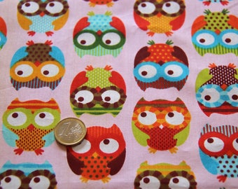 coupon fabric patchwork 47 X 50 cm / OWL