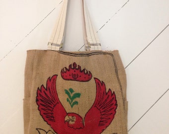 Awesome Upcycled Coffee Sack Tote Bag