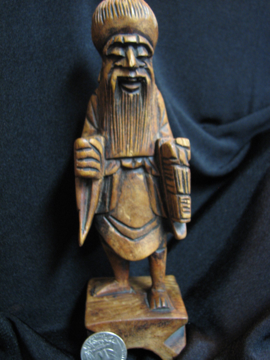 Chinese Carved Wood Monk figurine