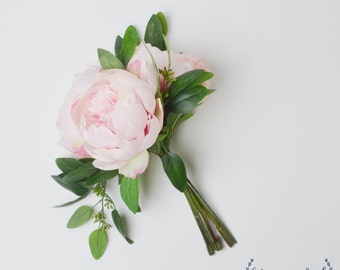 Bridesmaid Bouquet, Wedding Flowers, Wedding Bouquet, Silk Bouquet, Artificial Bouquet, Pink Peony Bouquet, Peony Bouquet, Silk Peonies