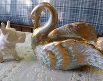 Golden Swan Stangl pottery green ceramic