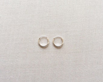10 mm Sterling Silver Hoop Earrings - Silver Hoop Earrings - Tiny Hoop Earrings - Hoop Earrings - Small Hoop Earring - Silver Hoop Tiny