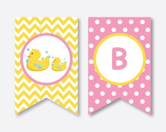 Rubber Ducky Banner. Duck Banner. Baby Shower Banner.